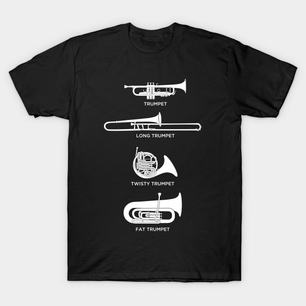 Funny Types Of Trumpet | Marching Band T-Shirt by MeatMan